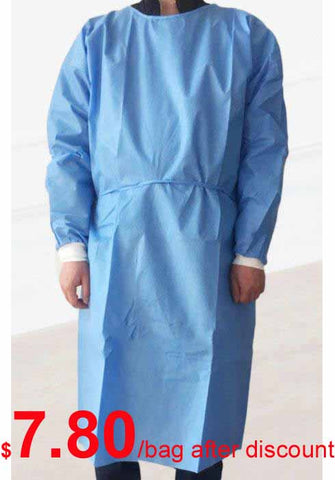 Autoclavable Non-Woven Isolation Gown (SMS 3-Layer) $7.80/bag of 10 -ATOMO Dental Supplies