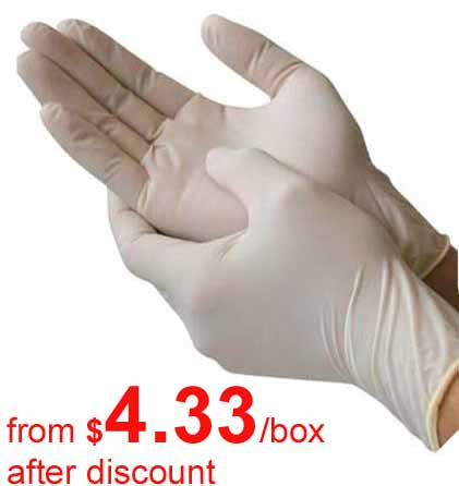 Powder-Free Latex Exam Gloves $4.33/box - ATOMO Dental Supplies